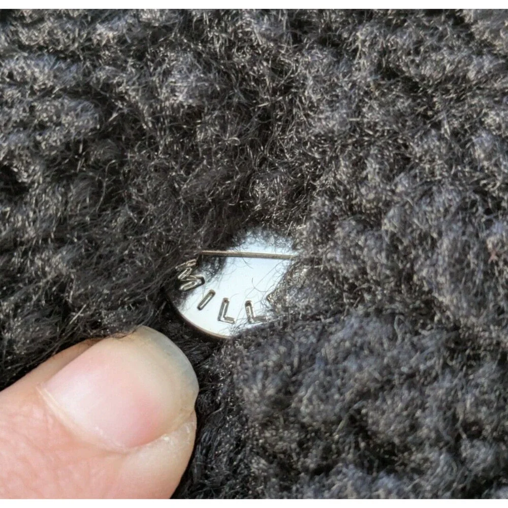 Simon Miller Black Retro Bag In Fuzzy Faux Sherpa Boucle Shoulder Bag Flap Top - Picture 7 of 10